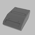 Gray 3D Modeled Device Component With Smooth Surface And Rectangular Groove Design For Industrial Applications 3d model