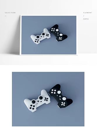 Modern gamepad 3d model
