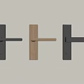 Three Modern Door Handles in Light and Dark Finishes with Sleek Design