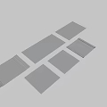 Various Road Pavement Textures With Lane Markings And Gravel Surfaces