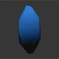 Vibrant Blue Crystal Shaped Decorative Ornament Set With Glossy Translucent Finish For Home Decor