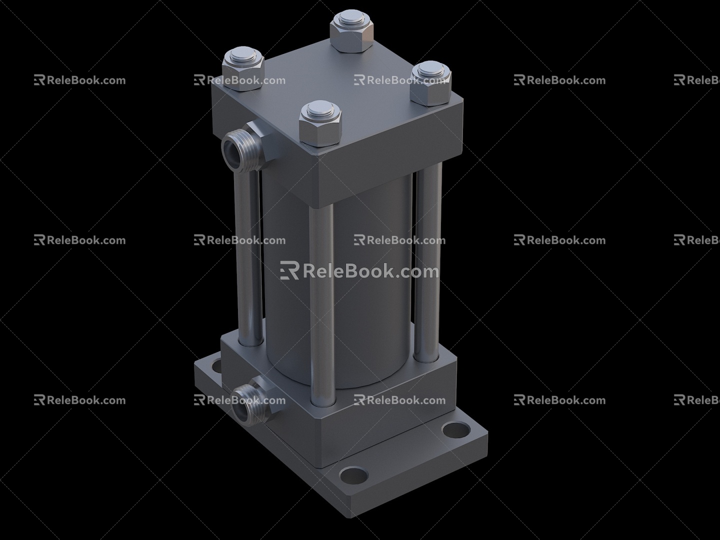 Cillindro hydraulic device hydraulic equipment 3d model