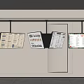 Commercial Hanging Menu Display Screens For Commercial Spaces With Multiple Menu Content Panels