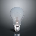 High Quality Electronic Light Bulb With Transparent Glass Filament Metal Base And Reflective Surface