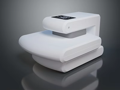 White Smart Toilet With Digital Display Modern Sleek Design And Comfortable Seat 3d model
