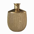 Elegant Gold Textured Decorative Ornament Set with Vases and Bowl for Home Decor