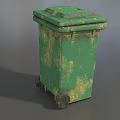 Trash Can Large Trash Can Outdoor Trash Can Community Trash Can Low Face Number Low Model Simple Model Game Sub-era Film and Television Level Super Realistic High Precision 3d model