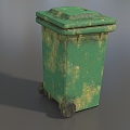 Trash Can Large Trash Can Outdoor Trash Can Community Trash Can Low Face Number Low Model Simple Model Game Sub-era Film and Television Level Super Realistic High Precision 3d model