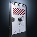 sci-fi hatch door sci-fi door 3d model