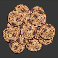 Stacked Fresh Chocolate Chip Cookies With Melty Chocolate Chunks And Golden Brown Edges