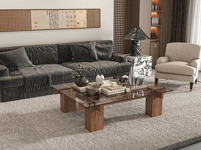 Middle Ancient Style Coffee Table 3d model