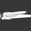 Futuristic Aerodynamic Vehicle White And Purple With Transparent Cockpit Sleek Wings Design