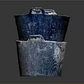 Heavy Duty Stacked Metal Buckets With Textured Surface For Industrial Storage Use