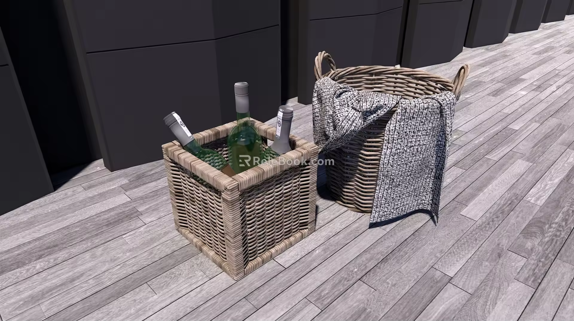 Nordic Storage Basket 3d model