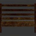 Simple Wooden Bed Frame With Headboard Footboard And Gray Mattress For Bedroom