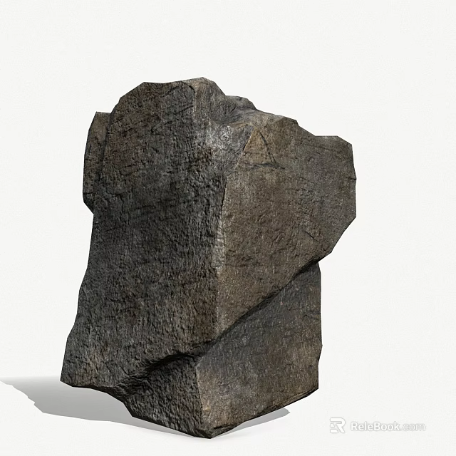 Rough Textured Natural Stone And Solid Wood Materials For Decorative Design Projects 3d model 