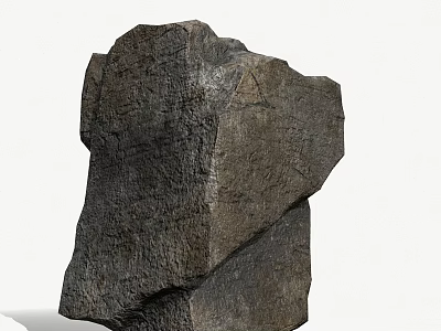 Rough Textured Natural Stone And Solid Wood Materials For Decorative Design Projects 3d model