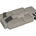 Modern Multiplayer Sofa Module Sofa Back-to-Back Sofa 3d model