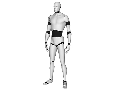 Intelligent Machine Humanoid Robot Full Body Design With Mechanical Limbs And Structure 3d model