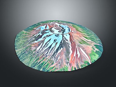 Geo-vein Volcano Island Terrain Mountain Geomorphology Mountain Range Topographic Map Mountain 3d model