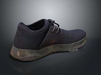 Dark Casual Mesh Upper Shoes With Comfortable Sole For Daily Use 3d model
