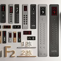 Sleek Modern Switch Panels Featuring Various Designs Digital Displays And Functional Keys 3d model