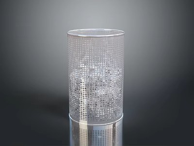 Metal Mesh Kitchen Ice Container With Perforated Design For Chilling Drinks 3d model