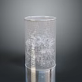 Metal Mesh Kitchen Ice Container With Perforated Design For Chilling Drinks 3d model