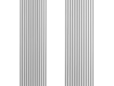 Other Vertical Silver Stripes Design With Parallel Lines On White Background Surface 3d model