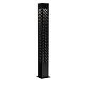 Modern Black Pillar Outdoor Light With Intricate Hollow-out Laser Cut Design