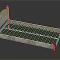 Vintage White Metal Single Bed Frame With Decorative Headboard Design And Sturdy Structure