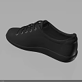 Black Low Top Casual Sports Shoes With Shoelaces Comfortable Design For Daily Wear