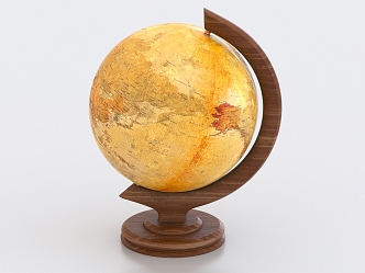 Globe world map desktop ornaments 3d model