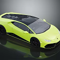 Bright Yellow Sports Car with Black Roof Sleek Design and Black Wheels