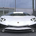 White Sports Car With Sleek Modern Exterior And Aerodynamic Body