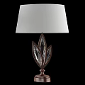 Elegant Table Lamp With White Lampshade And Crystal Leaf Shaped Base 3d model