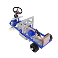 Mechanical Model Structure With Steering Wheel Gears And Metal Frame Components 3d model