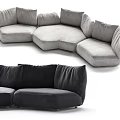 Modern Edra Standard Multiplayer Sofa Curved Sofa Shaped Sofa Petal Sofa 3d model