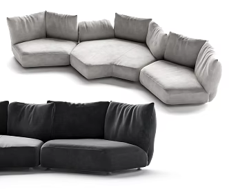 Modern Edra Standard Multiplayer Sofa Curved Sofa Shaped Sofa Petal Sofa 3d model