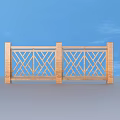 Wooden Railing With Intricate Geometric Carved Pattern For Home Decoration Design