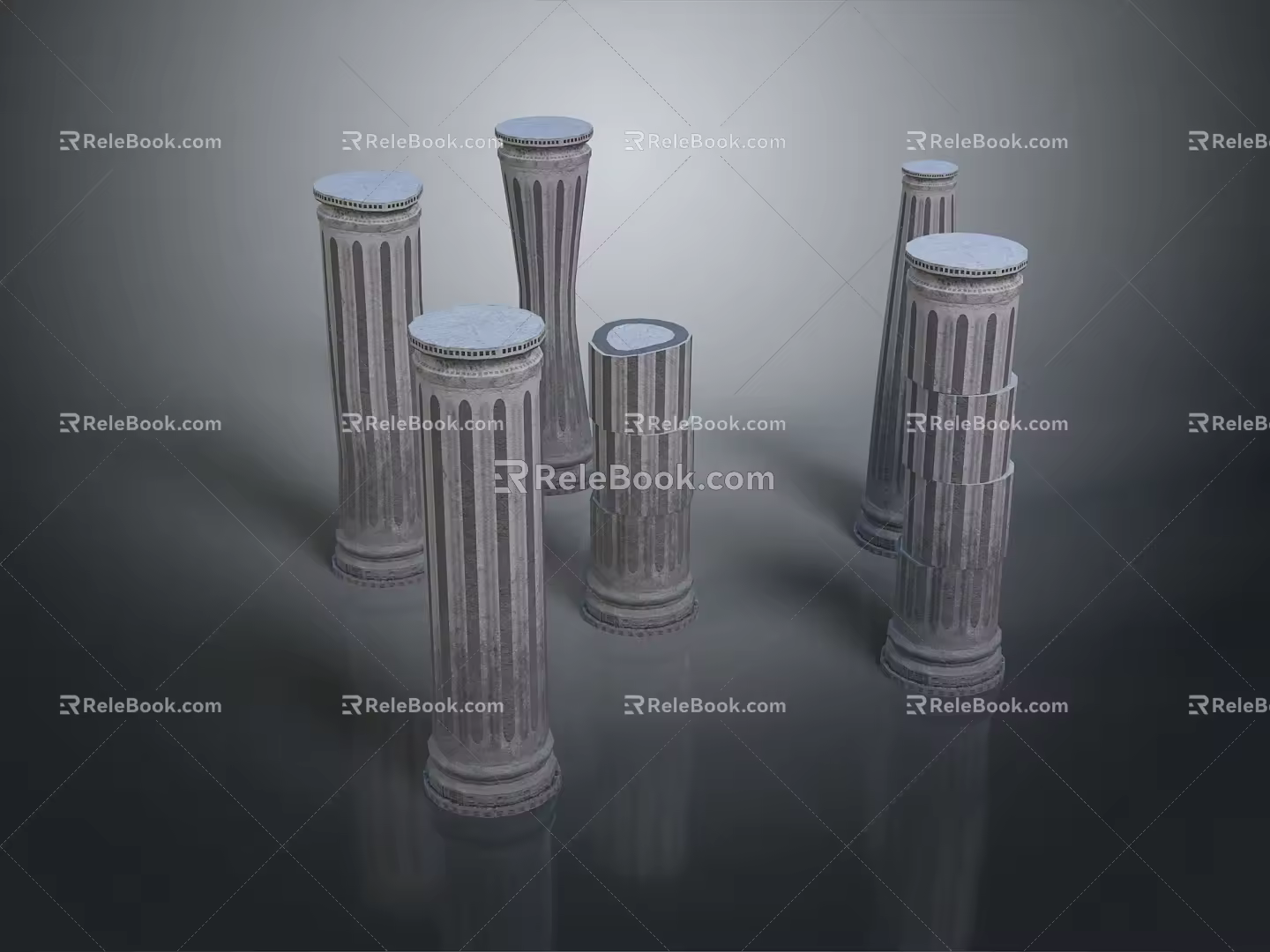 Columns Stone Columns Stone Columns Old Columns Roman Columns Roman Columns Classical Columns Greek Columns 3d model