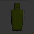 Green Plastic Canteen Featuring Screw Top Lid Handle And Engraved Text