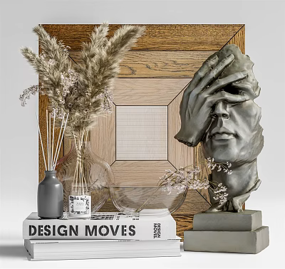 Modern Ornaments Combination Hay Vase Ornaments Combination 3d model