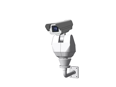 Projection Monitoring Surveillance Camera With Wall Mounted Rotatable Design And Security Lens 3d model