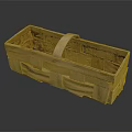 Handmade Wooden Woven Rectangular Basket Decorative Ornament Set With Handle For Home Decor