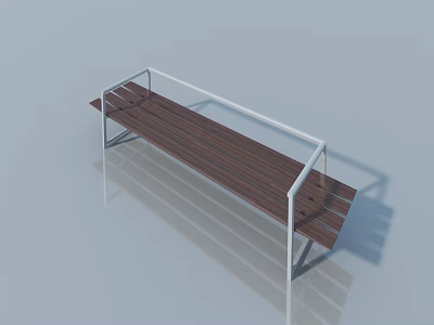 Modern Swing Door with Wooden Panel and Metal Frame for Home Interior Design 3d model
