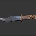 Handcrafted Tactical Knife With Silver Metal Blade And Orange Black Tiger Stripe Handle