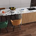 Island Table and Chair Bar Table and Chair 3d model