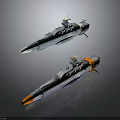 Two Different Colored 3D Model Spacecraft With Detailed Aerospace Design For Cosmic Missions
