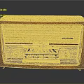 Vintage Electronic Radio With Wooden Case And Classic Tuning Knobs